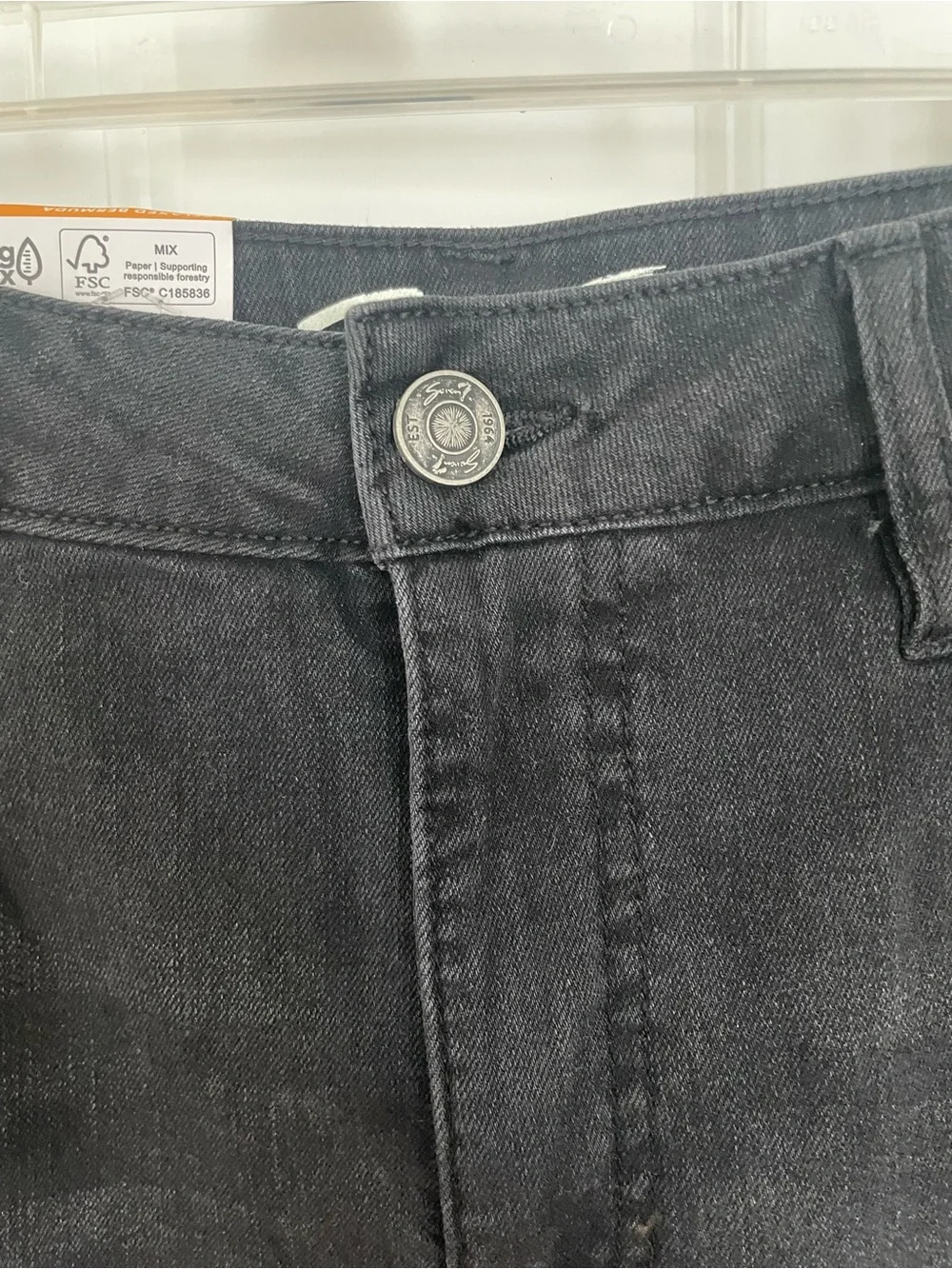Seven7 Black Denim Bermuda Shorts